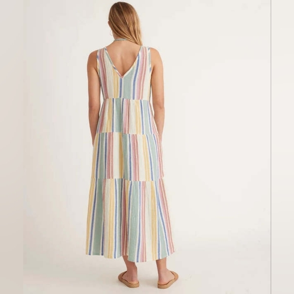 Marine layer Corinne Maxi Dress in Multi Stripe - Picture 6 of 12